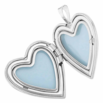 Pendentif Porte Photo Coeur Licorne, Argent 925, 20x25mm - Artemis