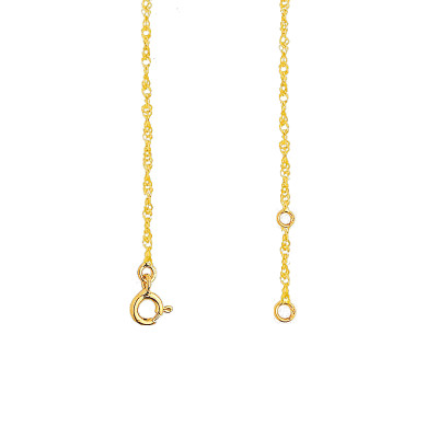 Chaîne de Cheville Maille Singapour, Or Jaune 750, 25 cm - Emanessence
