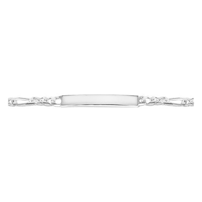Gourmette Maille figaro alternée triple, Argent, 20cm - Emanessence