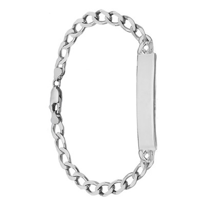 Gourmette Maille Gourmette, Argent Massif, 21,5cm - Emanessence