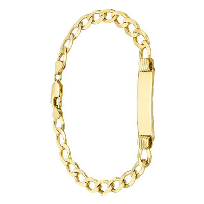 Gourmette Maille Gourmette, Or jaune 375, 20 cm - Emanessence