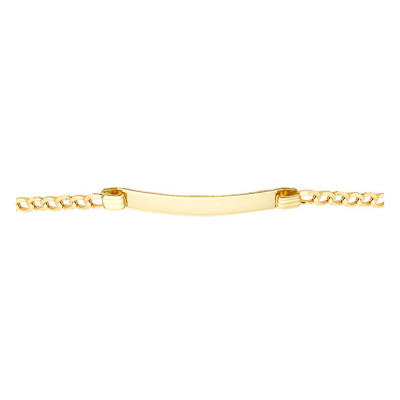 Gourmette Maille Gourmette, Or jaune 375, 18cm - Emanessence
