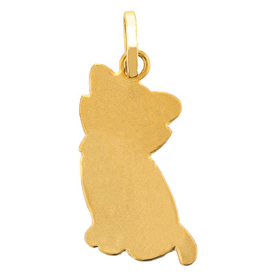 Pendentif enfant Chat, Or jaune 750 - Emanessence