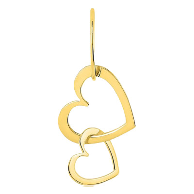 Pendentif coeurs enlacés, Or jaune - Emanessence