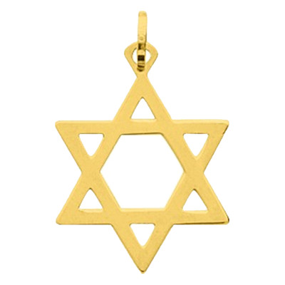 Pendentif Étoile de David, Or Jaune 750 - Emanessence