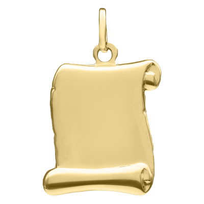 Pendentif Parchemin, Or jaune 750 - Emanessence