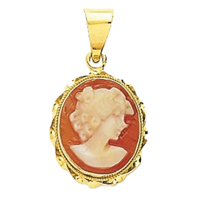 Pendentif Camée Louise, Or jaune 375 - Emanessence