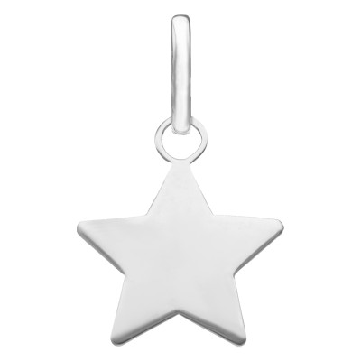 Pendentif étoile, Or blanc - Emanessence