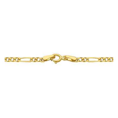 Gourmette Enfant Maille Figaro, Or Jaune 375, 13 cm - Emanessence