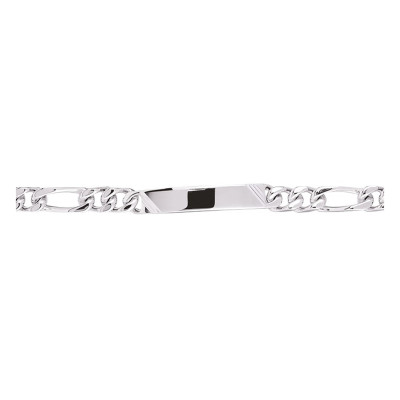 Gourmette Maille Cheval Alternée, Argent, 17 à 22cm - Emanessence