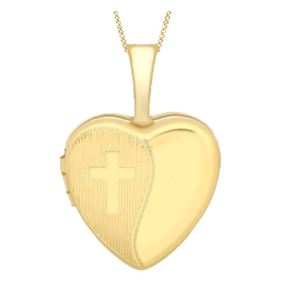Pendentif Photo Croix, Or jaune 375, 18x12mm - Emanessence