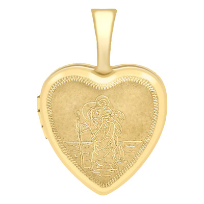 Pendentif Photo Saint Christophe, Or jaune 375, 18x12mm - Emanessence