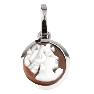 Pendentif Camée Visage de Profil, Argent - Emanessence