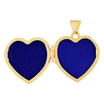 Pendentif Photo Coeur à Gravure, Or Jaune 375, 19x23.50mm - Emanessence