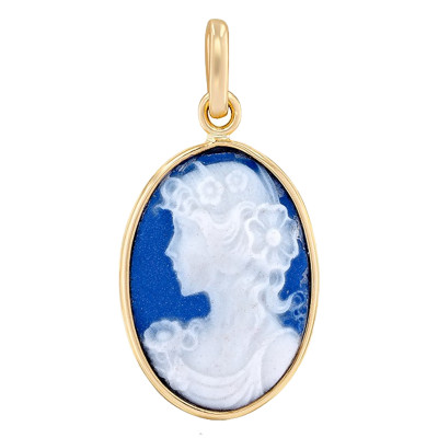 Pendentif Camée Gisèle, Or jaune 750 - Emanessence