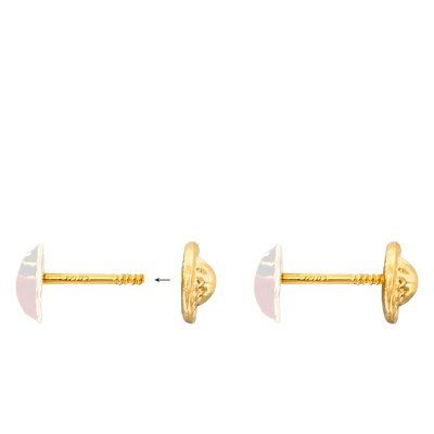 Boucles d'oreilles Chien, Or jaune - Emanessence