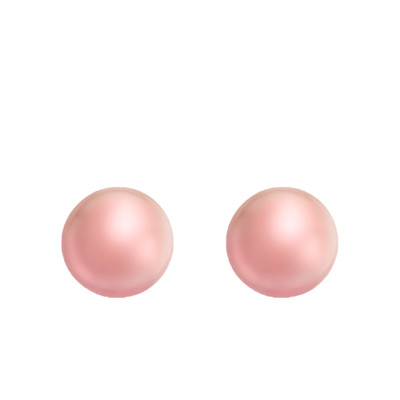 Puces d'oreilles perle de culture rose, Or jaune 750 - Emanessence