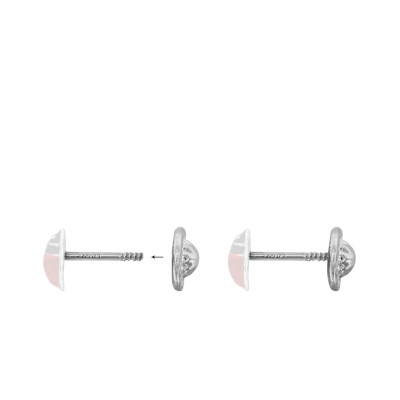 Puces d'oreilles Etoile, Or blanc - Emanessence