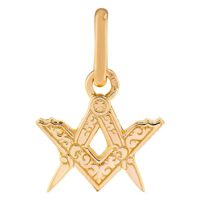 Pendentif équerre et compas, Or jaune - Lucas Lucor