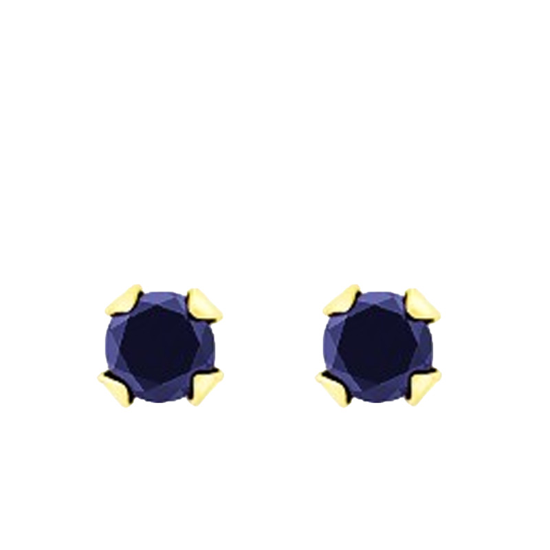 Boucles d'oreilles Saphir et Or jaune 750 - Emanessence