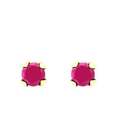 Boucles d'oreilles Rubis et Or jaune 750 - Emanessence