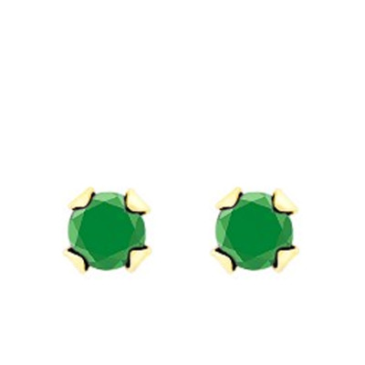 Boucles d'oreilles Émeraude et Or jaune 750 - Emanessence
