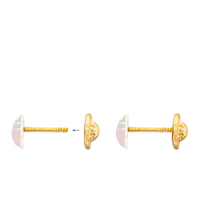 Boucles d'oreilles Libellule, Or jaune - Emanessence