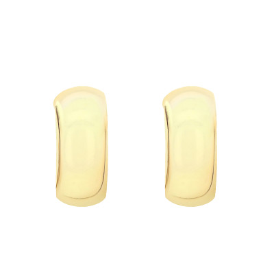 Boucles d'oreilles Créoles Rondes, Or jaune 375 - Emanessence