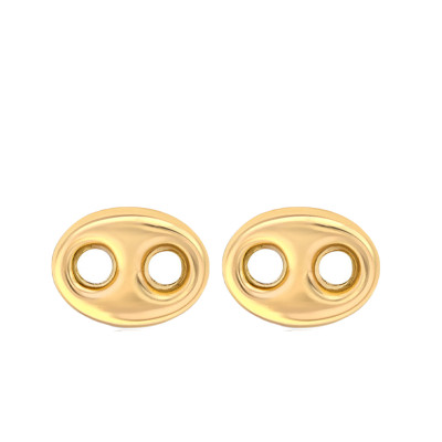 Boucles d'Oreilles Grain de Café en Or jaune 750/1000 - Emanessence