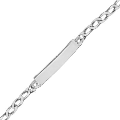 Gourmette Maille Gourmette, Argent Massif, 21,5cm - Emanessence