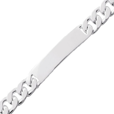 Gourmette Maille Gourmette Polie, Argent 9mm, 17 à 22cm - Emanessence