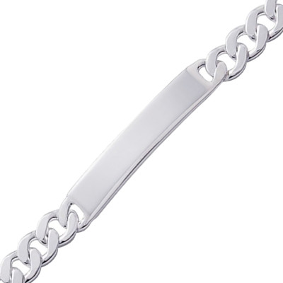 Gourmette Identité Maille Gourmette, Argent 925 8mm, 17 à 22 cm - Emanessence