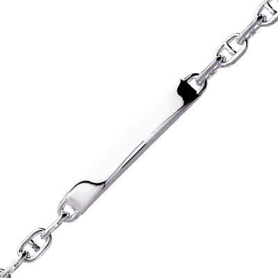 Gourmette Maille Marine Ronde, Argent, 17 à 22cm - Emanessence