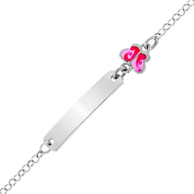 Gourmette Enfant Papillon, Argent 925, 16 cm réglable - Les Petites Lucioles