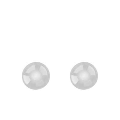 Puces d'oreilles boule, Or blanc 750 - Emanessence