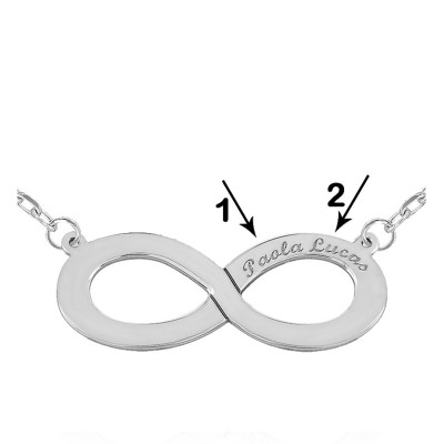 Collier gravable infini, Argent - Lumiosa
