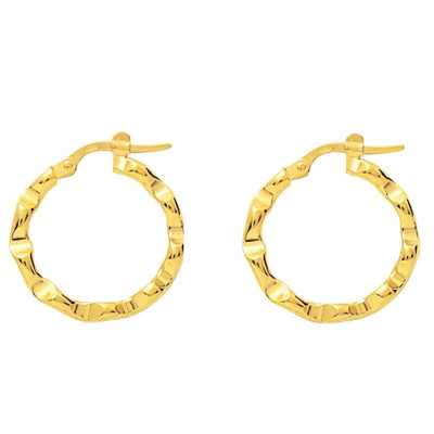 Créoles Martinique, Plaqué Or Jaune, 15 mm à 25 mm - Emanessence