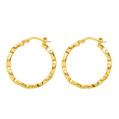 Créoles Martinique, Plaqué Or Jaune, 15 mm à 25 mm - Emanessence