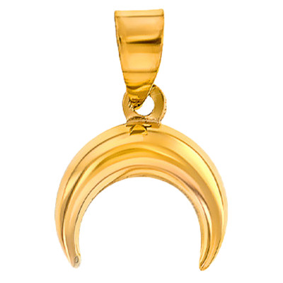 Pendentif Lune, Or Jaune 375 - Bambins