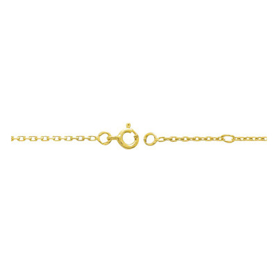 Gourmette Nuage Maille Forçat, Or Jaune, 14 cm - Bambins