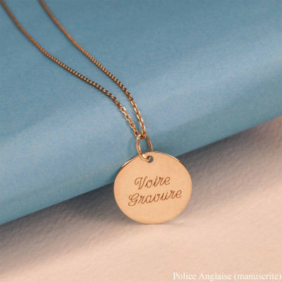 Médaille Ange Raphaël En Prière, Or Blanc 375, 13 mm - Emanessence