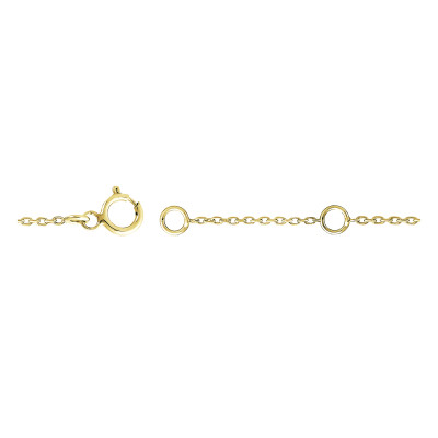 Gourmette Enfant Plaque Tonneau Or Jaune, 12 à 14 ou 14 à 16 cm - Bambins