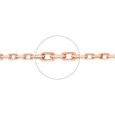 Chaîne Forçat, Or Rose 750, 45 cm - Manillon