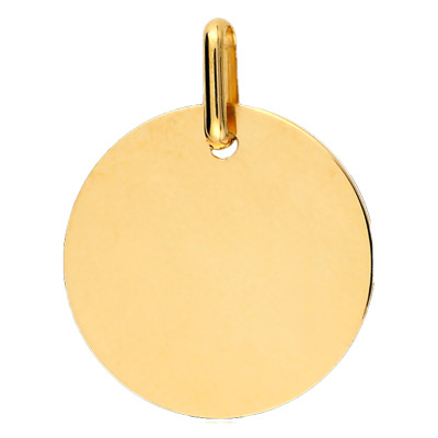 Médaille A Graver Ronde GM, Or jaune 375 - Lucas Lucor