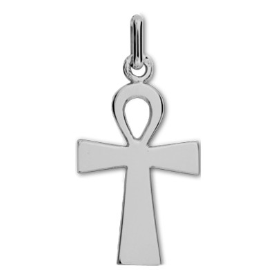 Croix de Vie Egyptienne, Or Blanc, 15x22mm - Lucas Lucor