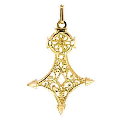 Pendentif Croix du Sud, Or Jaune 750, 21x17 mm - Lucas Lucor