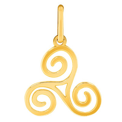 Pendentif Triskel ajouré, Or jaune - Lucas Lucor
