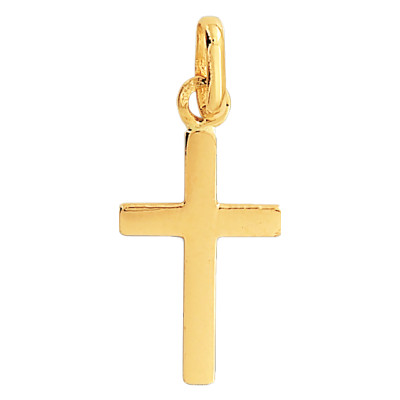 Pendentif Croix Simple, Or Jaune 750, 16x10mm - Lucas Lucor