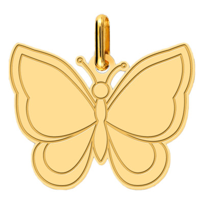 Pendentif Papillon, Or jaune 750, 10x13mm - Lucas Lucor
