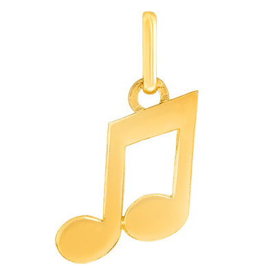 Pendentif Double note de musique, Or jaune - Lucas Lucor